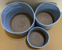 Set of 3 Cotton and Jute Braided Basket  