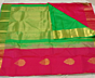 Red and Green Handmade Silk Saree 02