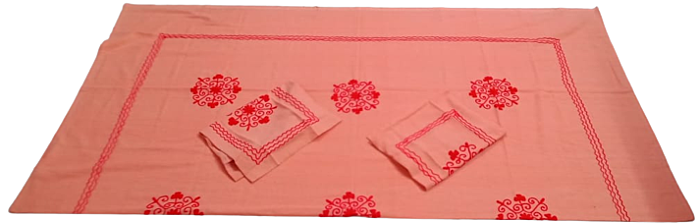 Bedsheet with 2 pillow covers Pink Colour