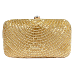 Ethnic Golden Bling Box Clutch for Wedding & Party