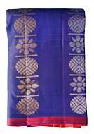 Blue Pink Silk Saree