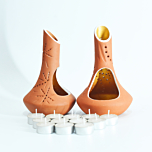 Candle Holder Set Of 2 with Complimentary candles for home decor