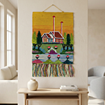 Handcrafted Sunset Naga Wall Hanging | 20x24 Inches