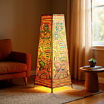 Handmade Decorative Floor Lamp - Yellow