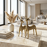 Handcrafted Brass Deer Figurine | Pair of 2