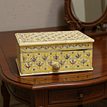 Wooden Base Bone Craft Jewellery Box