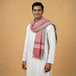 Handloom Khadi Cotton Red Checkered Gamcha