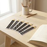 Handcrafted Pencil-Shaped Bookmarks | Set of 6 | 12.5x2.5 cm