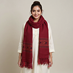Kullu Rabbit Wool Shawl with Kingri Design