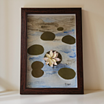 Water plant- Wall Decor with Box Glassed Frame