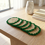 Handcrafted Jute Tea Coasters | Set of 6