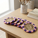 Handcrafted Jute Tea Coasters | Set of 6