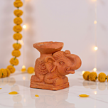 Elephant Decorative Terracota Diya Holder