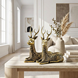 Handcrafted Brass Deer Figurine|12 x 5 x 12cm