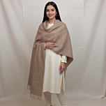 Handwoven Brown Pure Pashmina Wool Shawl