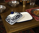 Butter Box Dish with Lid | Blue Pottery