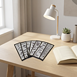 Handcrafted Warli Art Bookmarks | Set of 7 | 15x5 cm