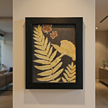 Wall decor made from eco printing and pressed leaves