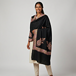 Handcrafted Cashmere Wool Pashmina Shawl | Black