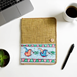 Handmade Khadi Cotton Folder with Madhubani Painting
