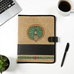 Exquisite Tikuli Painting Jute File Folder 