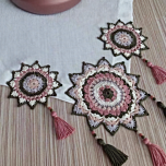 Edge Coaster with Tassels | Multi Colour