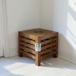 Handcrafted Wooden Side Stool | 12x10x12 Inches