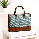 Premium Leather and Fabric Laptop Bag