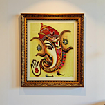 Handmade Ganesha Wall Art by Award-Winning Artist | 16x18 Inches