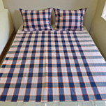 HANDLOOM COTTON BLUE COLOUR DOUBLE BEDSHEET