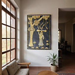 Handmade Sikki grass Painting without frame 