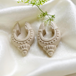 Handcrafted Tulsi Earrings | Half Hoop Style