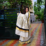 Hand-Painted Kerala Cotton Saree