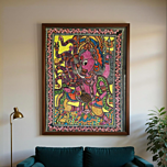 Dancing Ganesha Madhubani Painting | 22x30 Inches