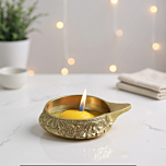 Brass diya