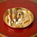 Brass Pooja Bhog Thali Set
