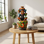 Handcrafted Terracotta Water Fountain | 8 x 4 Inches
