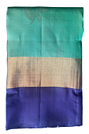 Handmade Handloom Silk Saree (Blue MiX)