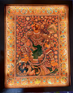 Hanumantha Raya Leather Painting | 3 x 3.9 Feet