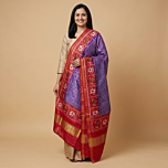 Handloom Semi Ikat Silk Dupatta