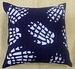 APPLIQUE CUSHION COVER BLACK