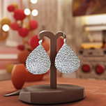 Handcrafted Spiral Brass Silver-Plated Earrings