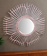 Handmade Bamboo Wall Mirror | 23x23x1 Inches