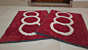 Bathroom Mats RED - set of 2 pcs 40x60cm - Soft Feel Washable Quality