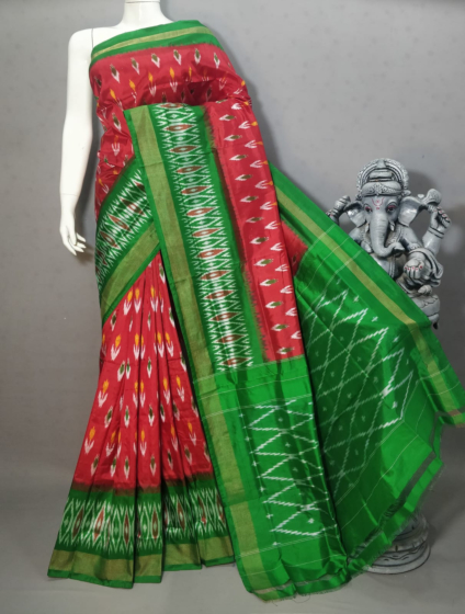 ikkat single weaving saree latest collection