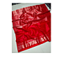 Red Chanderi Saree with Zari Stripes