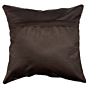 Floral embroidery Velvet Cushion Covers | Brown