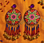 Kyomi Mandala Glass Bead Earrings