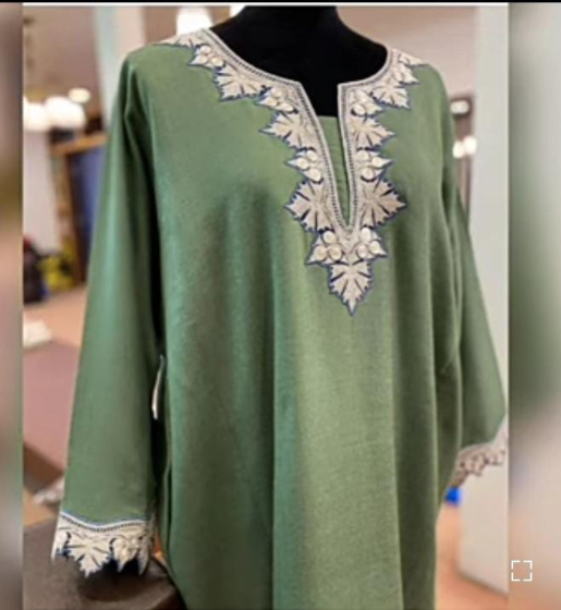 velvet tala zari work Firan top 