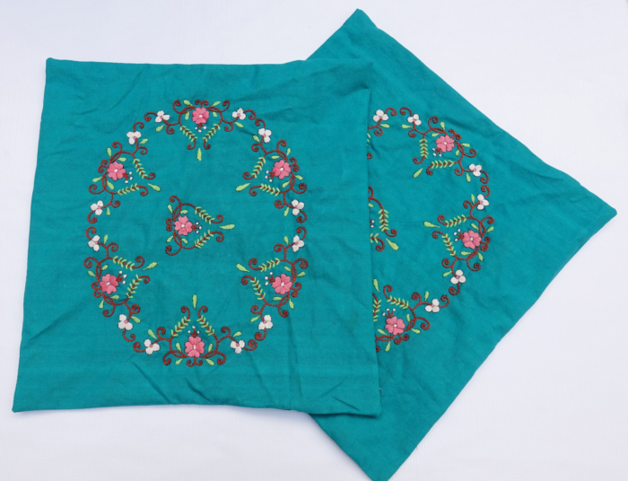 Hand Embroidered Pillow Cover